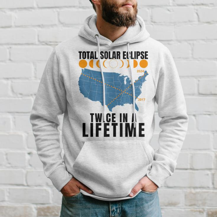 America Total Solar Eclipse April 8 2024 Usa Map Totality Hoodie Gifts for Him