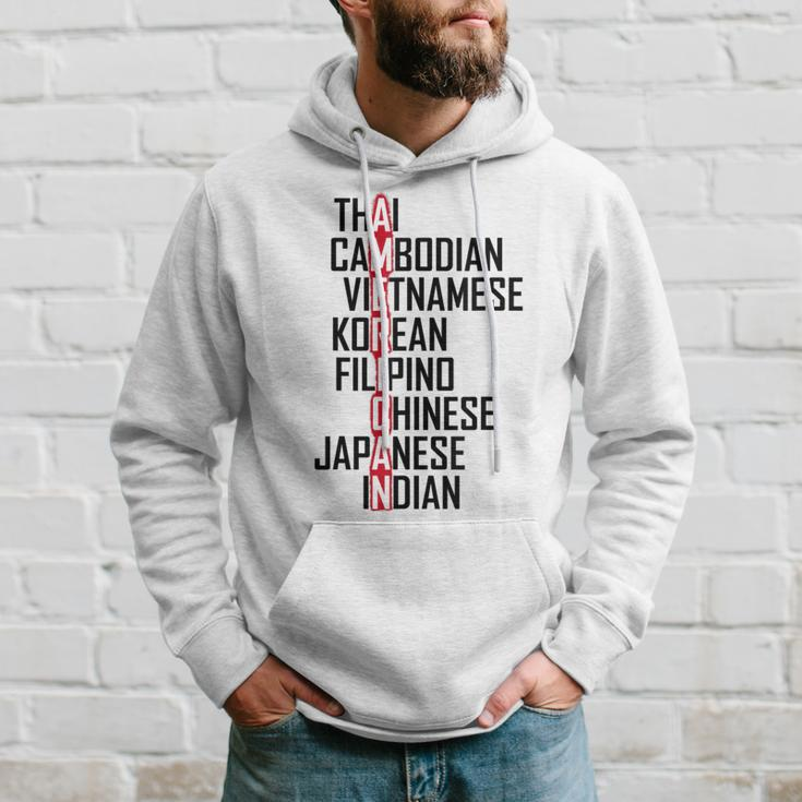 Asian American Pride We Are All Americans Distressed Hoodie Gifts for Him