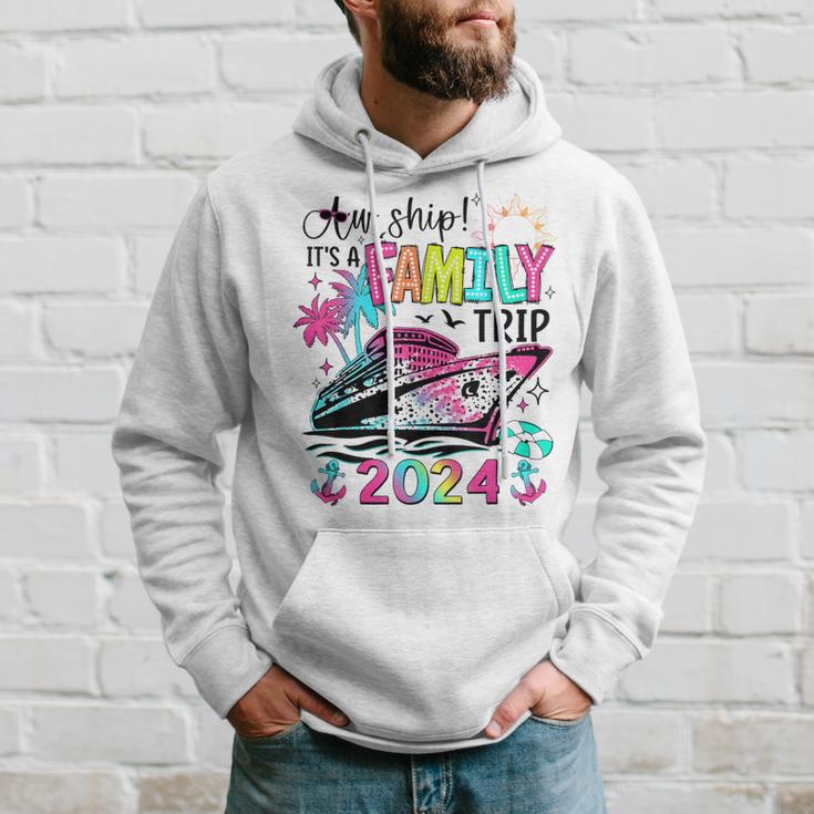 Aw Ship It's A Family Trip 2024 Matching Summer Cruise Hoodie - Monsterry