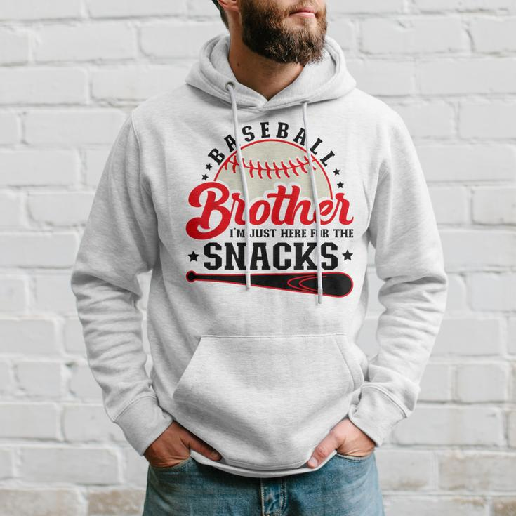 Baseball Brother I'm Just Here For The Snacks Hoodie Gifts for Him