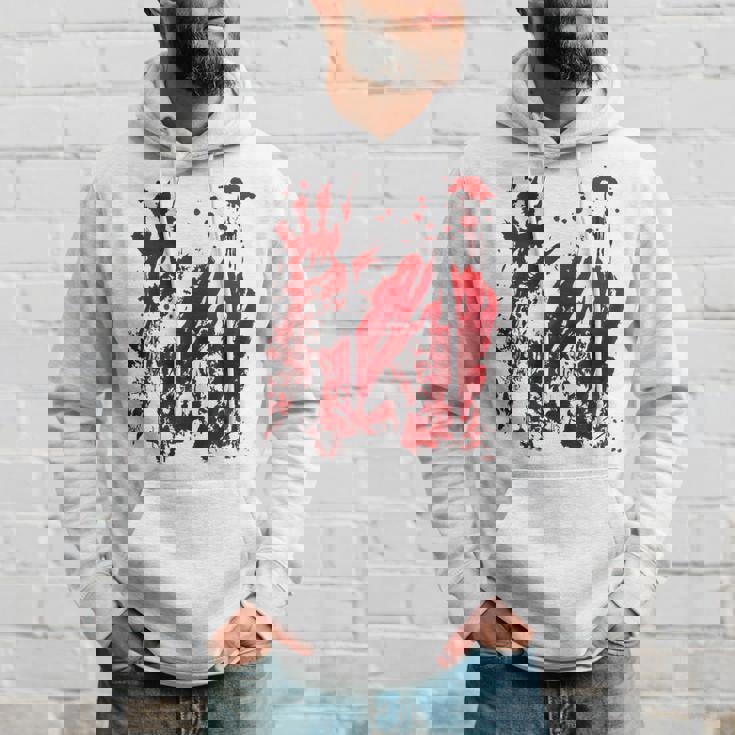 Bloody Red Hands Blood Splatter Zombie Outbreak Graphic Hoodie Gifts for Him