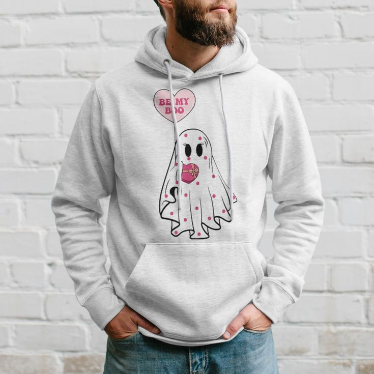 Be My Boo Cute Ghost Valentine's Day Lovers Hearts Hoodie Gifts for Him