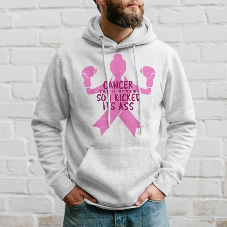 Cancer Touched My Boob So I Kicked Its Ass Hoodie Gifts for Him