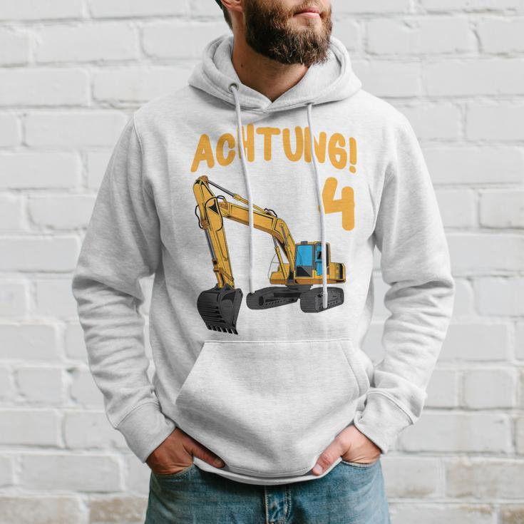 Children's Digger Birthday 'Ich Bin 4 Jahre Bausite' Hoodie Geschenke für Ihn