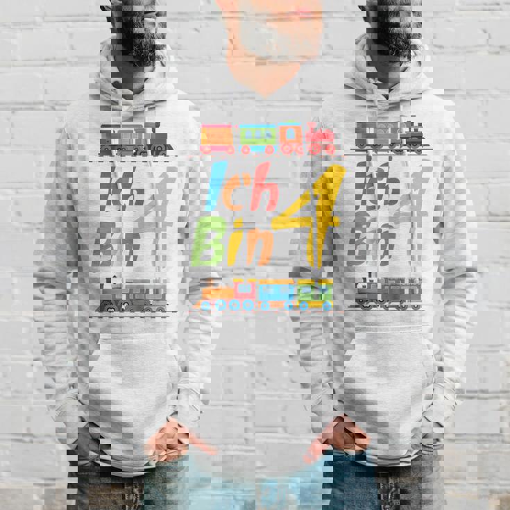 Children's Junge Geburtstag 4 Jahre Zug Railway Four Birthday Hoodie Geschenke für Ihn