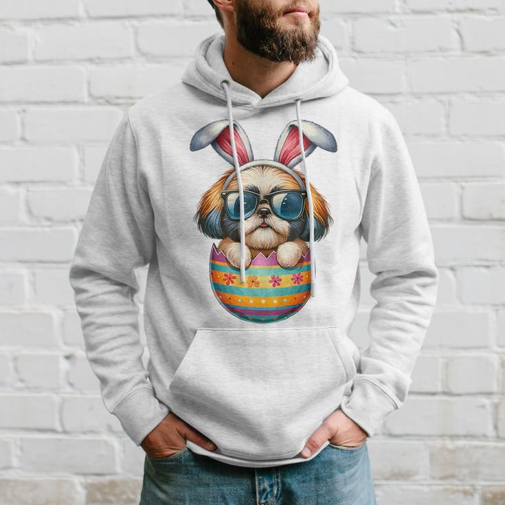 Cute Shih Tzu Egg Easter Day Dog Dad Dog Mom Hoodie Gifts for Him