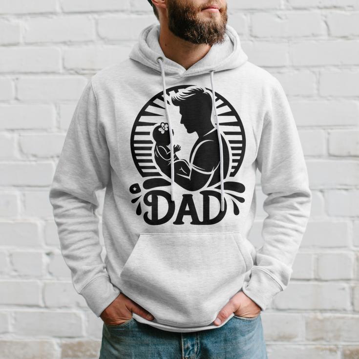 Damenatertag Erstes Mal Papa 2024 Soon To Be Dad New Dad Mit-Ausschnitt Kapuzenpullover Geschenke für Ihn