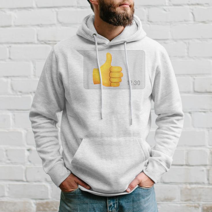 Daumen Hoch X Thumbs Up -Ater Papa Nachricht Dad Message Kapuzenpullover Geschenke für Ihn