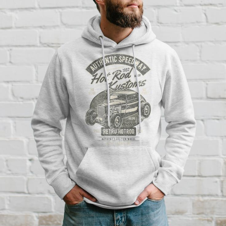 Distressed Retro Classic Car Vintage Hot Rod Hoodie Gifts for Him