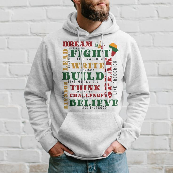 Dream Like Martin Lead Like Harriet Black History Month Afro Hoodie Gifts for Him