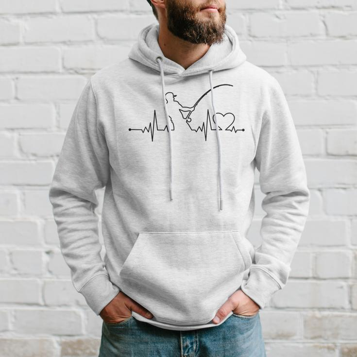 Fishing Daddy Fisherman Heartbeat Buddy Hoodie Gifts for Him