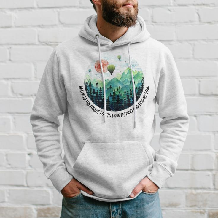 Into The Forest I Go To Lose My Mind Hot Air Balloon Aviator Hoodie Gifts for Him
