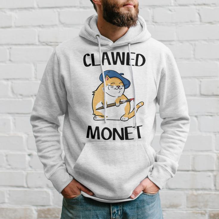 Cat French Artist Painting Clawed Monet Hoodie Gifts for Him