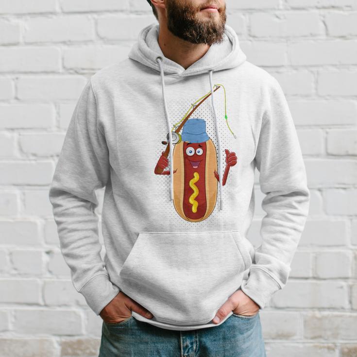 Fishing Hot Dog Vintage Hot Dog Fishermen Hoodie Gifts for Him