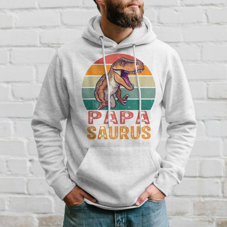 Grandpa Papasaurus Family T-Rex Dinosaur Fathers Days Hoodie Gifts for Him