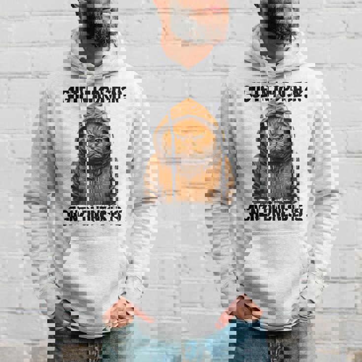 Saying Guten Morgen Ganz Thin Eis Cat White Hoodie Geschenke für Ihn