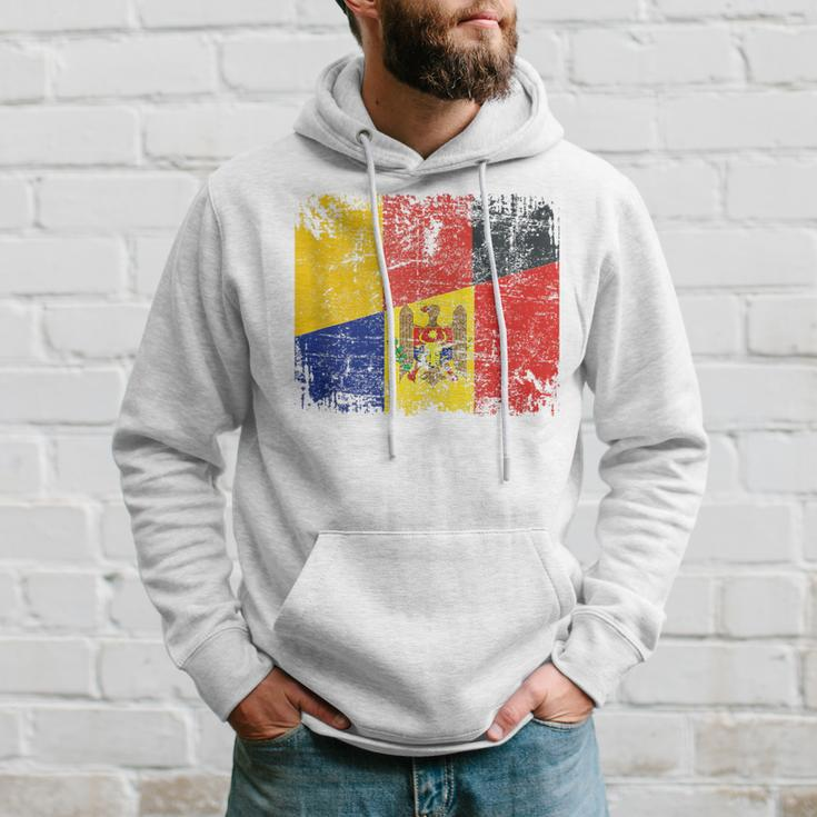 Germany Moldova Flags Half Moldovian German Roots Vintage Hoodie Gifts for Him
