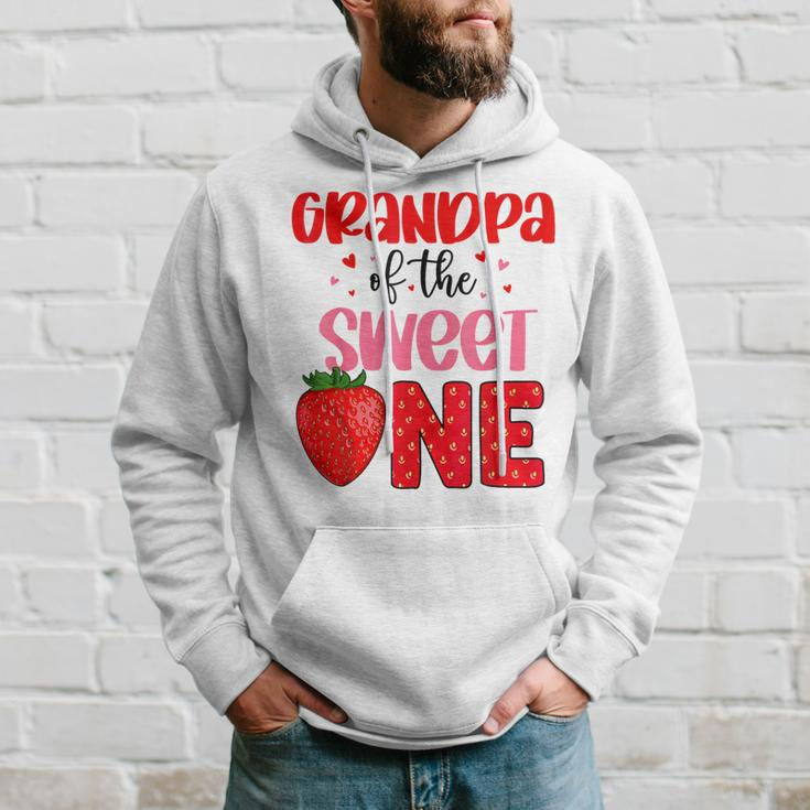 Grandpa Of The Sweet One Strawberry Birthday Family Party Hoodie Gifts for Him