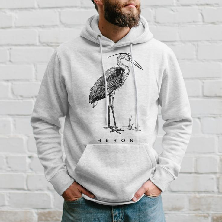 Great Blue Heron Bird Birdwatcher Hoodie Gifts for Him