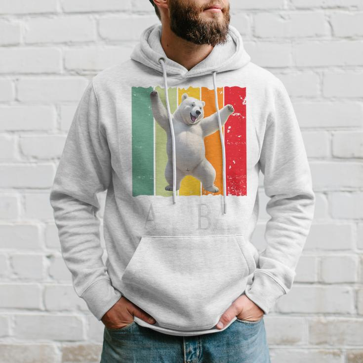 Herren Papa Bäratertag Retroater & Opa Geschenk Geburtstags Raglan Kapuzenpullover Geschenke für Ihn