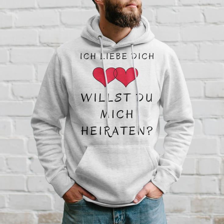 Ich Liebe Dich Willst Du Mich Marrieat Hoodie Geschenke für Ihn