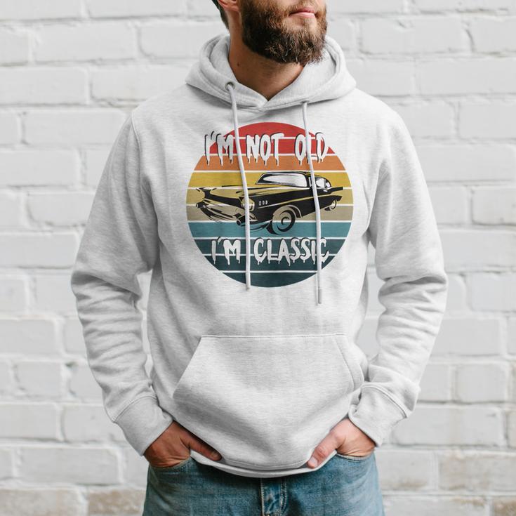 I'm Not Old I'm Classic Car Geburtstag Papa Opa Herren Damen Raglan Kapuzenpullover Geschenke für Ihn