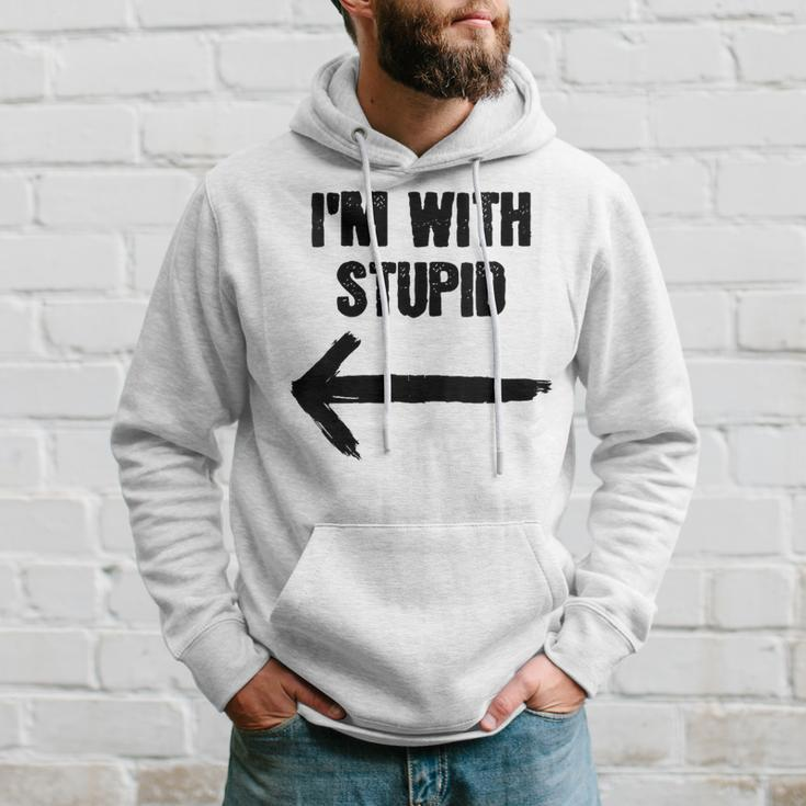 I'm With Stupid Right Arrow Hoodie Gifts for Him