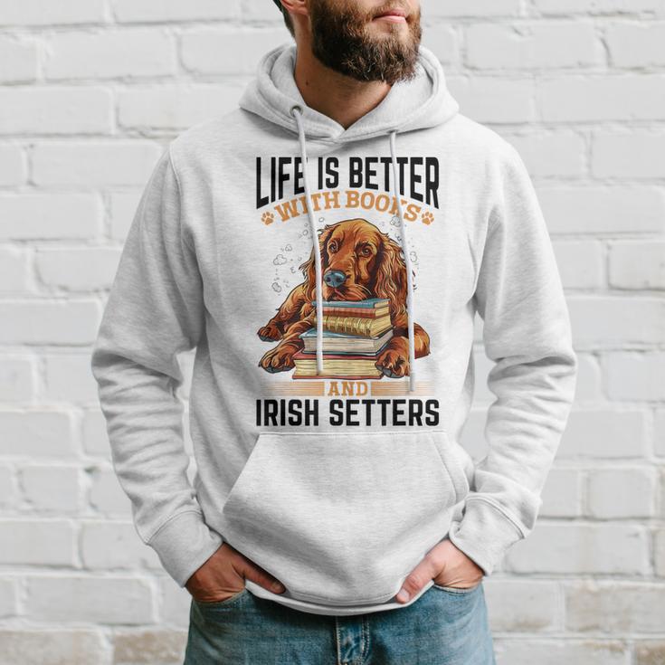 Irish Setter Hunderasse Das Leben Ist Besser Mit Büchern Und Irisch Hoodie Geschenke für Ihn