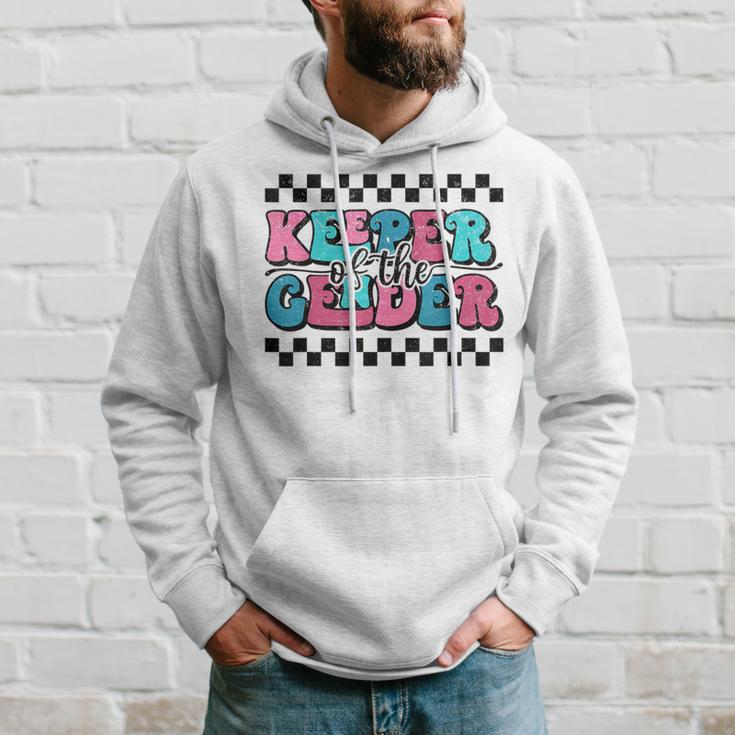 Keeper Of The Gender Cute Reveal Baby Announcement Party Hoodie Gifts for Him