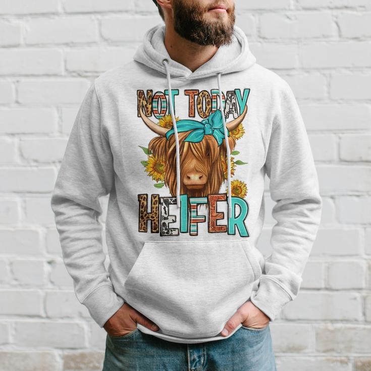 Leopard Highland Cow Bandana Not Today Heifer Western Animal Hoodie Gifts for Him
