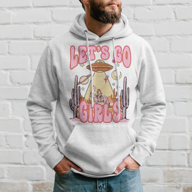 Let's Go Girls Western Space Desert Cowgirl Bachelorette Hoodie Gifts for Him