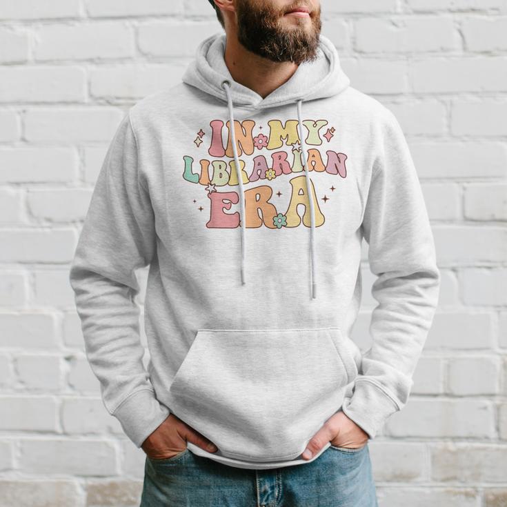 In My Librarian Era Retro Back To School Bookworm Book Lover Hoodie Gifts for Him