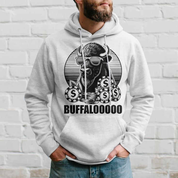 Lucky Buffalo Casino Slot Machine Buffalooooo Gambling Hoodie Gifts for Him