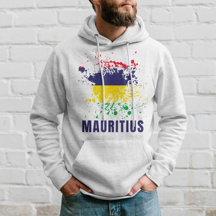 Mauritius Retro Vintage Watercolors Sport Mauritian Flag Hoodie Gifts for Him