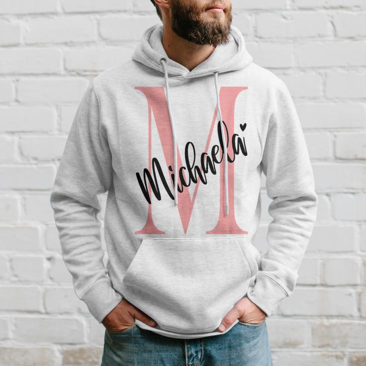 Michaela Nameorname Mit Monogramm Personalisiert Rosa Hoodie Geschenke für Ihn