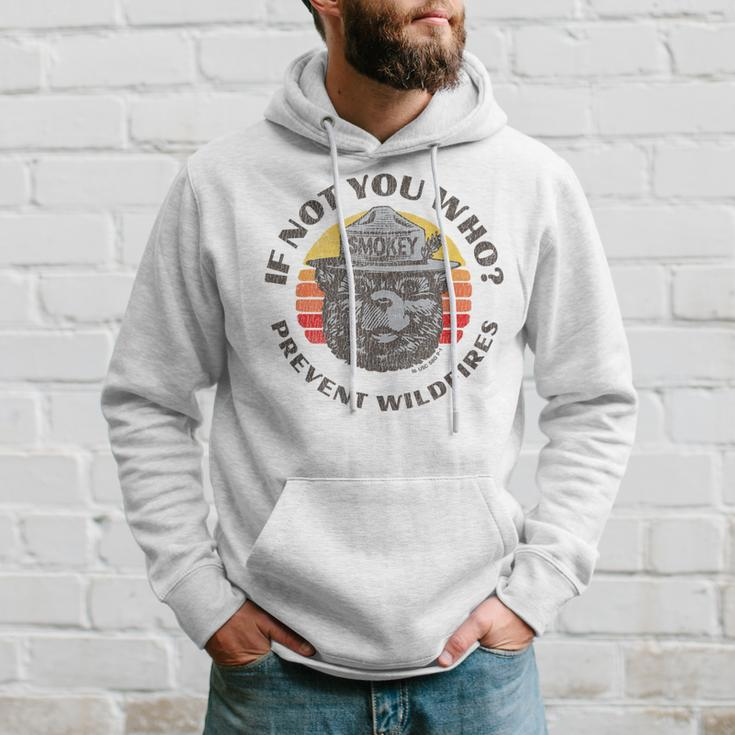 If Not You Who Vintage Smokey Bear 80S Sunset Hoodie Gifts for Him