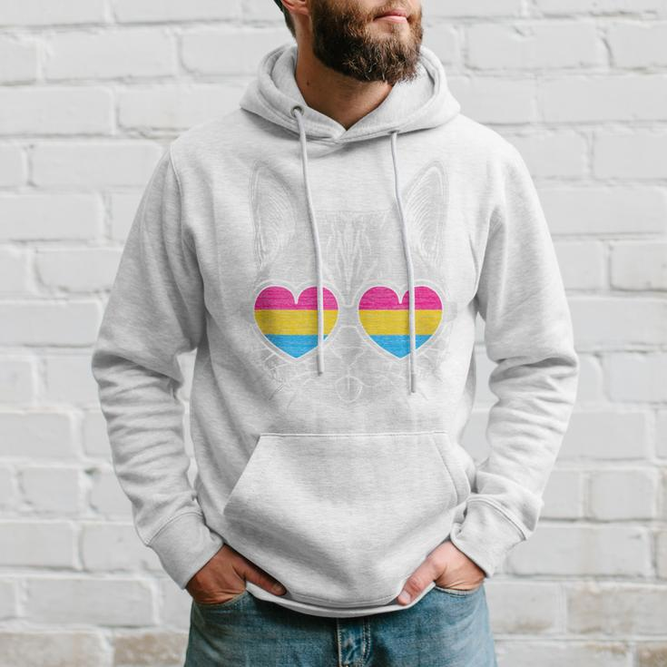 Pansexual Cat With Glasses Lgbt Pride Hoodie Gifts for Him