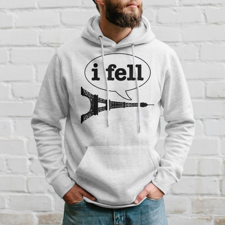 Paris I Fell Tower Eiffel France Souvenir French Hoodie Gifts for Him