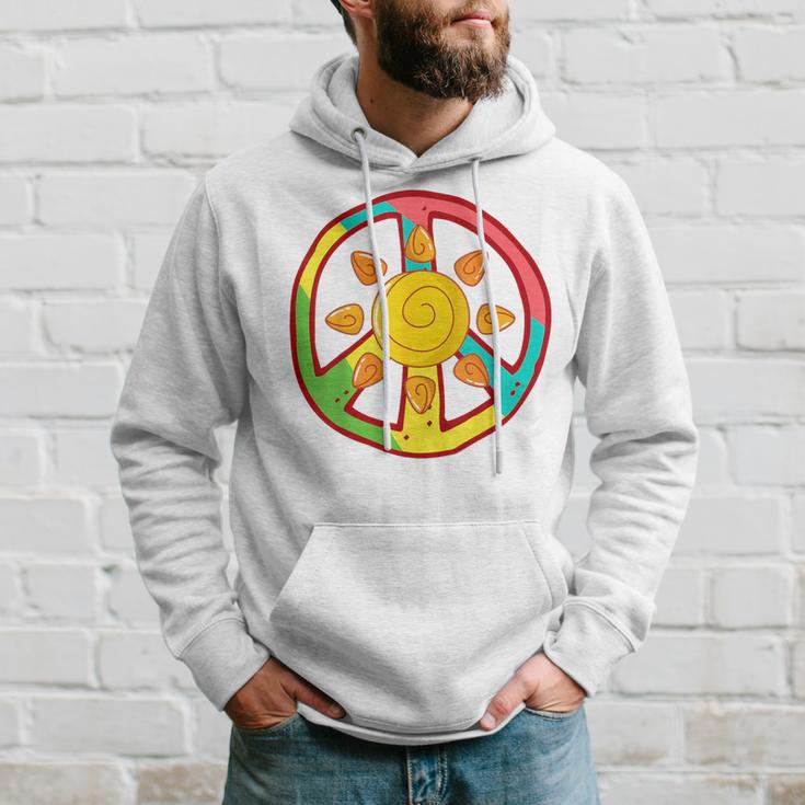 Peace Sign Love Ancient Aztec Sun Tie Dye HippieHoodie Gifts for Him