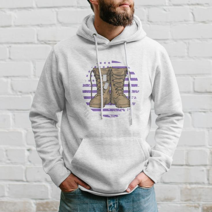 Purple Up Military Child Month Brat Born Resilient And Tough Hoodie Gifts for Him