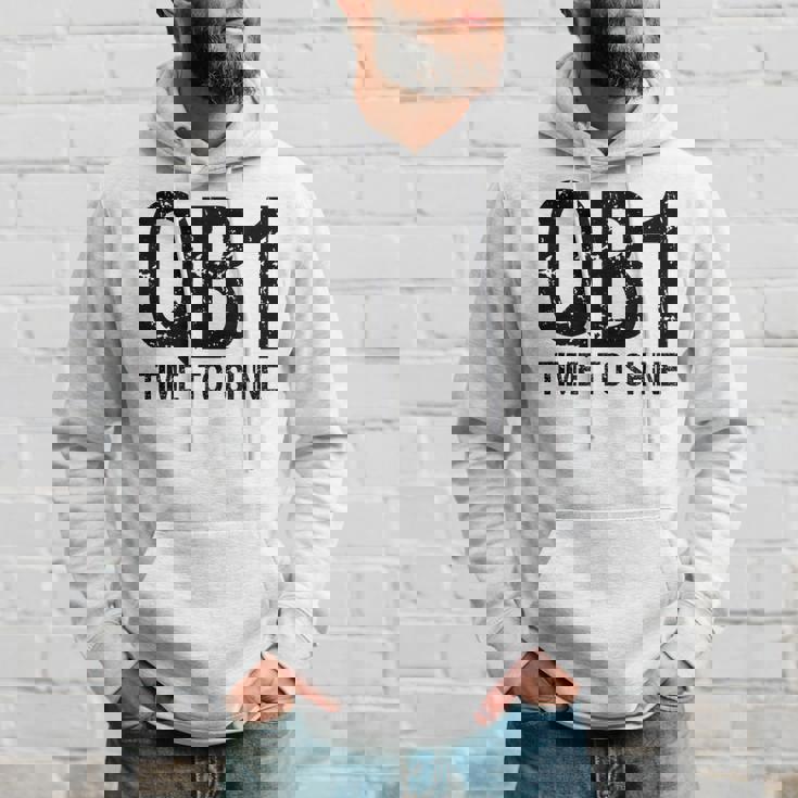 Qb1 Football Team Starting Quarterback Hoodie Gifts for Him