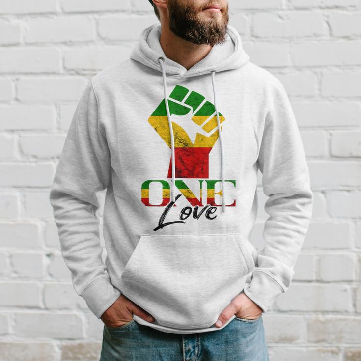 Rasta Reggae One Love Reggae Roots Handfist Reggae Flag Hoodie Gifts for Him