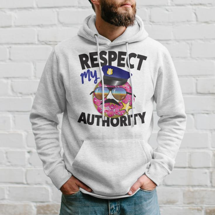 Respect My Authority Cop With Sunglasses Donut Hoodie Gifts for Him