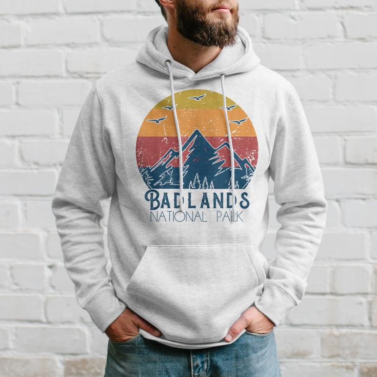 Retro Vintage Badlands National Park South Dakota Hoodie Gifts for Him