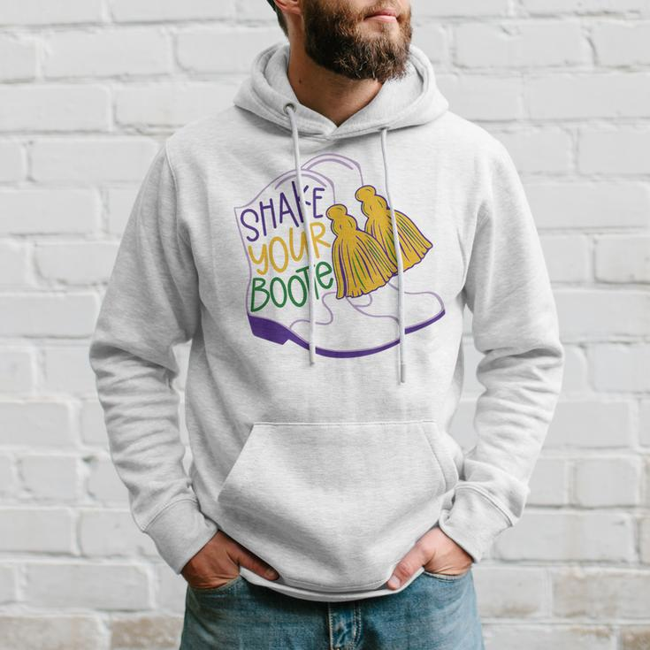 Shake Your Bootie Mardi Gras Bead Boot Carnival Celebration Hoodie Gifts for Him