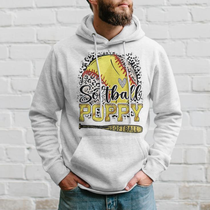 Softball Poppy Leopard Softball Pride Hoodie Gifts for Him