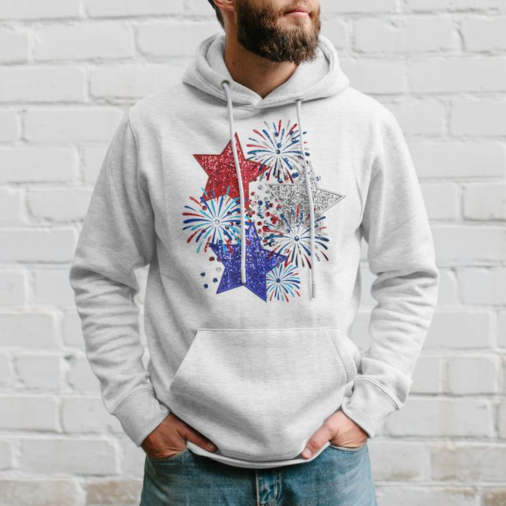 Sparkly 4Th Of July Fireworks Stars Cute 4Th Of July Hoodie Gifts for Him