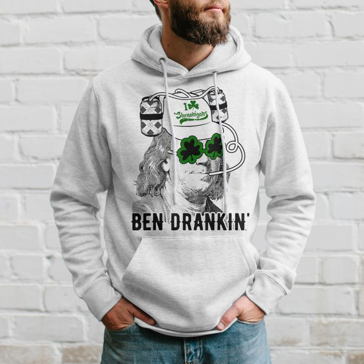 St Patrick Day Ben Drankin' I Love Shenanigans Hoodie Gifts for Him