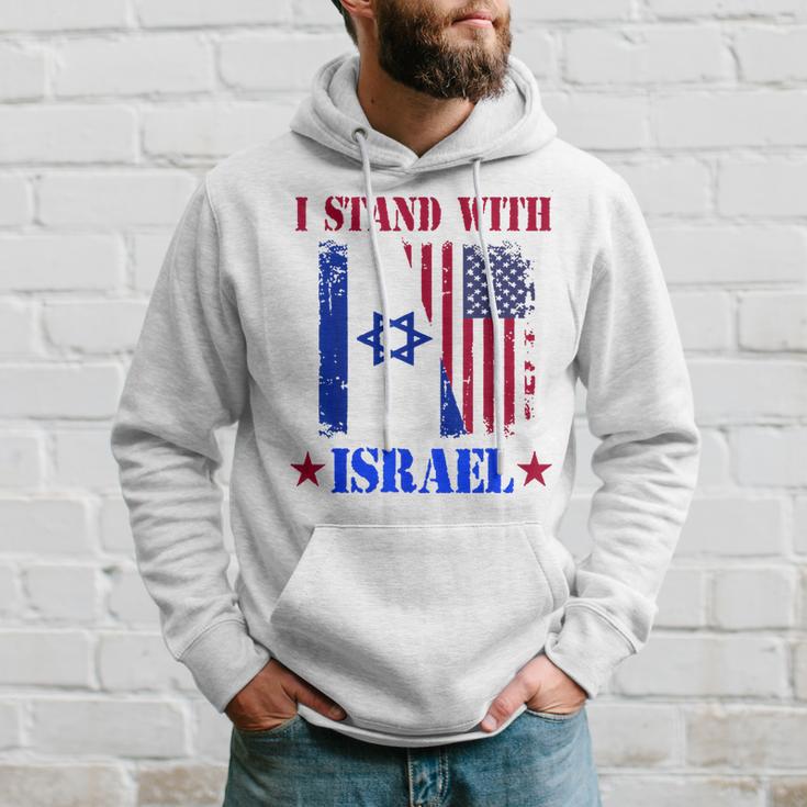 I Stand With Israel Isreal Strong Israel Us Flag Hoodie Gifts for Him