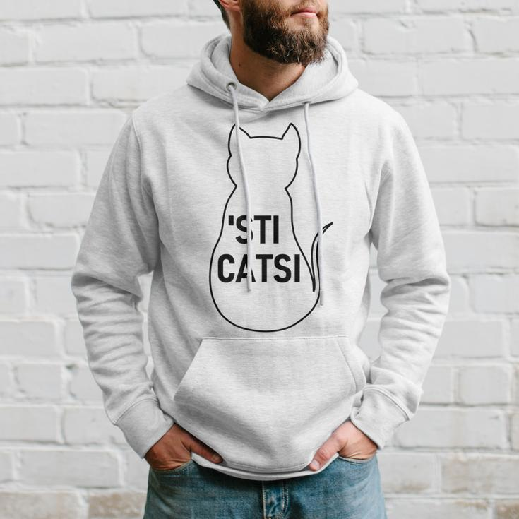 Sticatsi Sticazzi Phrase Ironic Writing With Cat Hoodie Gifts for Him